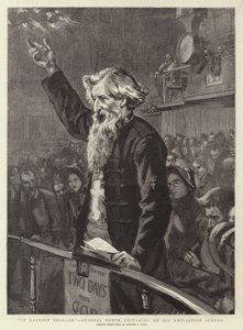 In Darkest England, General Booth lecturing on his Emigration Scheme by Sydney Prior Hall