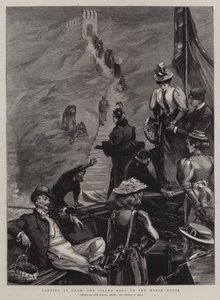 Landing at Herm, the Island Road to the Manor House by Sydney Prior Hall