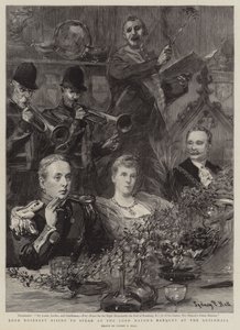 Lord Rosebery Rising to Speak at the Lord Mayor
