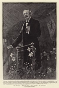Mr Balfour making his First Speech as Premier by Sydney Prior Hall