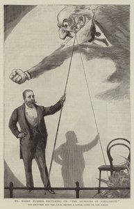 Mr Harry Furniss Lecturing on The Humours of Parliament by Sydney Prior Hall