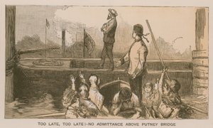 Reminiscences of an Oxford and Cambridge Boat Race: Too late, too late! No admittance above Putney Bridge by Sydney Prior Hall