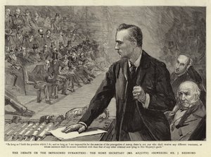 The Debate on the Imprisoned Dynamiters, the Home Secretary answering Mr J Redmond by Sydney Prior Hall