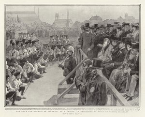 The Duke and Duchess of Cornwall at Winnipeg, an Exhibition of Drill by School Children by Sydney Prior Hall