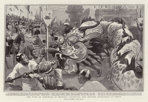 The Duke of Cornwall in Western Australia, the Chinese Procession at Perth by Sydney Prior Hall