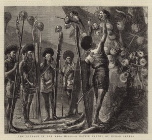 The Outrage in the Naga Hills, a Native Trophy of Human Skulls by Sydney Prior Hall