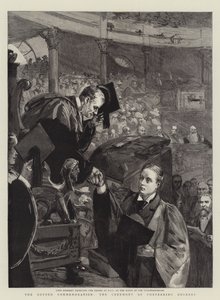 The Oxford Commemoration, the Ceremony of Conferring Degrees by Sydney Prior Hall