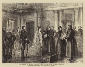 The Peasants of Smolensk Presenting a Holy Picture to the Duchess of Edinburgh by Sydney Prior Hall
