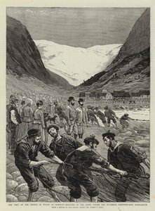 The Visit of the Prince of Wales to Norway, Hauling in the Seine under the Buarbrae, Sandvenvand, Hardanger by Sydney Prior Hall