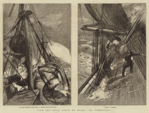 With the Royal Party on Board the Sarmatian by Sydney Prior Hall