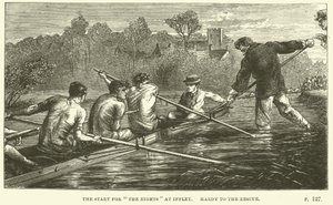 Illustration for Tom Brown at Oxford by Thomas Hughes by Sydney Prior after Hall
