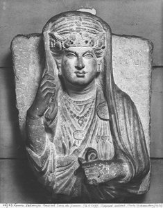 Funerary relief of a female figure, from Palmyra, Syria