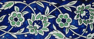 Tile with Peonies and Rosettes