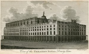View of the Theatre Royal, Drury Lane, London by T. Prattent