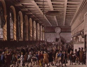 Custom House, the Long Room from Ackermann