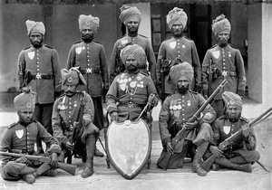 The champion shooting team of the 26th Punjab Regiment of Bengal Infantry, 1896