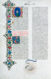 Illuminated manuscript page from Decameron, by Giovanni Boccaccio by Taddeo Crivelli