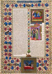 Incipit from Book of Ruth, from Volume II of Bible of Borso d