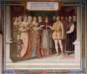 Marriage of Ottavio Farnese with Margaret of Austria by Taddeo Zuccari, Farnese Palace, Caprarola