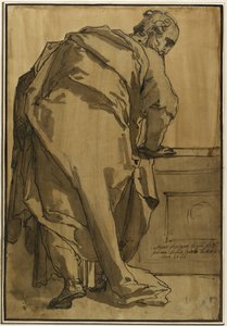 A Heavily Draped Apostle Seen from Behind by Taddeo Zuccari