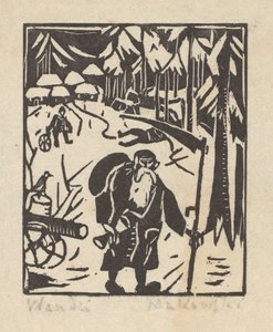 Time - an old man in the forest by Tadeusz Makowski