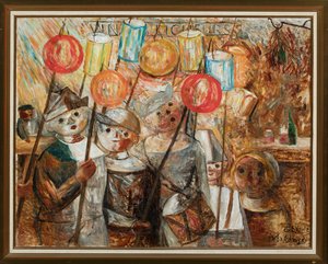 Children with Torches by Tadeusz Makowski