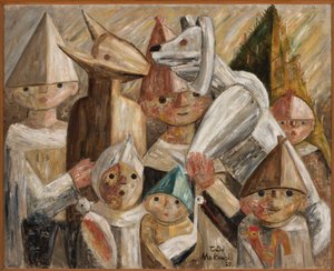Children with a Turoń by Tadeusz Makowski