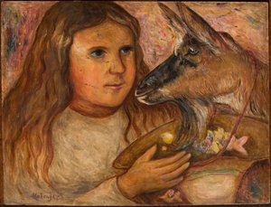 Girl with a Goat by Tadeusz Makowski