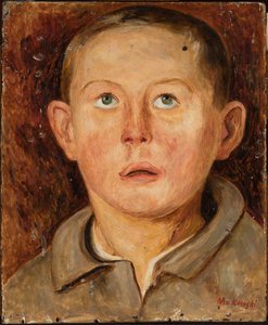 Head of a Boy in an Open Collar by Tadeusz Makowski