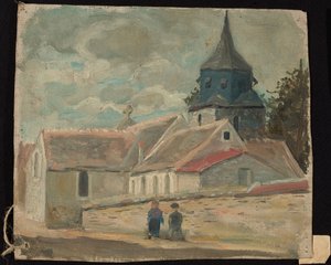 Village Church (Breuilpont) by Tadeusz Makowski