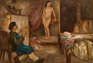 The Painter and the Model by Tadeusz Makowski