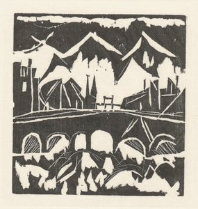 Landscape with Bridge by Tadeusz Makowski