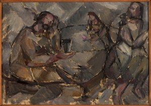 In the Wine Tavern by Tadeusz Makowski