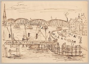View of Rotterdam by Tadeusz Makowski