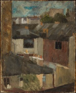 View through the studio window by Tadeusz Makowski