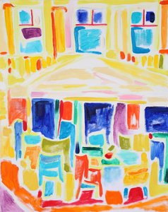 Colorful City Cafe by Tamara Jare