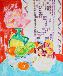 Colorful Flowers and Fruit