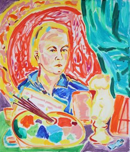Colorful Studio Self Portrait