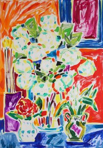 Vibrant Floral Still Life by Tamara Jare