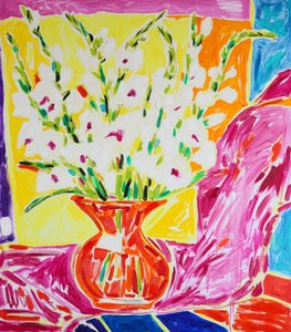 Vibrant Gladiolus Vase by Tamara Jare