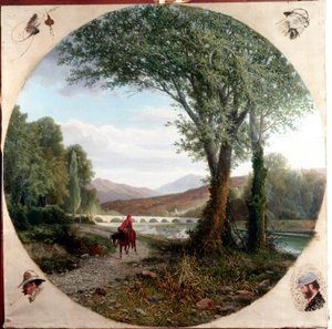 Dante a horse runs along the river Entella or the Passage (Illustration of the Purgatory in La Divina Commedia by Dante Alighieri) by Tammar Luxoro