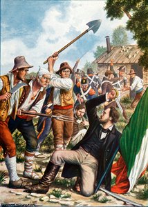 Carlo Pisacane, leader of the Sapri expedition, is killed by Tancredi Scarpelli
