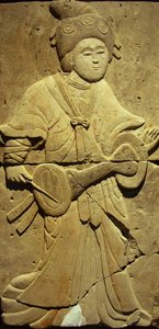 Terracotta Stele with Musician, Tang Dynasty by Tang Dynasty Chinese School