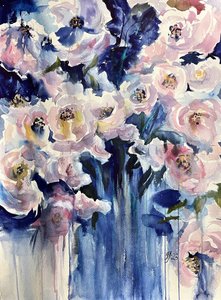 Blush Blue Blooms