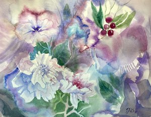 Dreamy Watercolor Garden by Tanya Lundmark