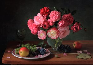 Dark Rose Still Life