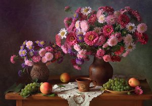 Fall Flowers And Fruit by Tatyana Skorokhod