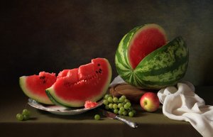 Fresh Watermelon Still Life by Tatyana Skorokhod