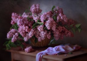 Romantic Lilac Still Life by Tatyana Skorokhod