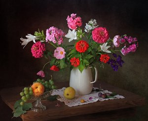 Summer Flowers and Fruit by Tatyana Skorokhod